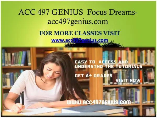 ACC 497 GENIUS Focus Dreams-acc497genius.com