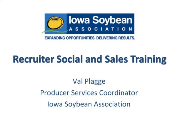 Recruiter Social and Sales Training