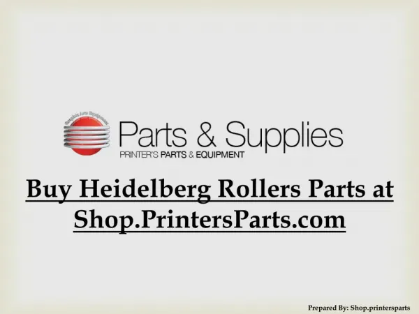 Buy Heidelberg KORD-64 Rollers at Shop.PrintersParts.com