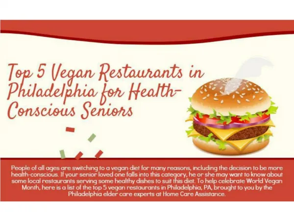 Top 5 Vegan Restaurants in Philadelphia for Health-Conscious Seniors