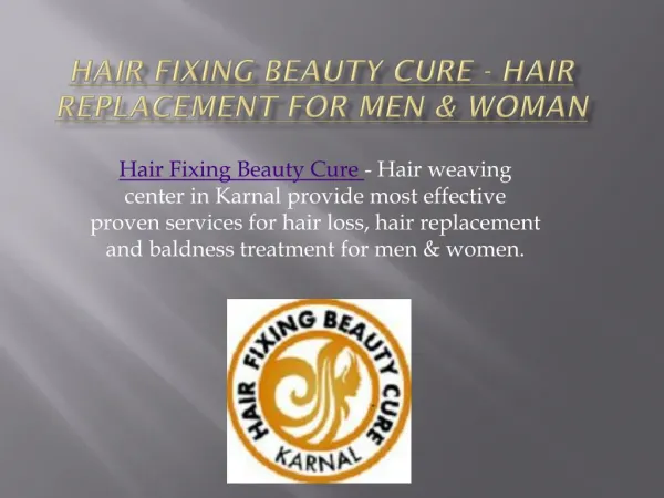 Hair Fixing Beauty Cure