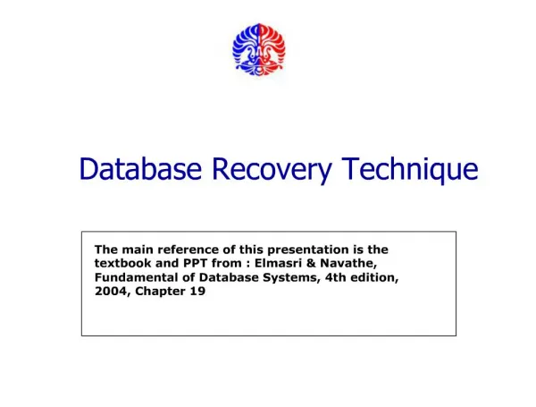 Database Recovery Technique