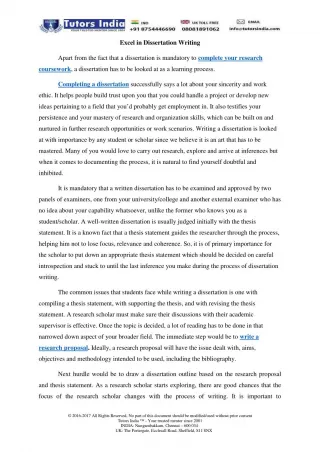 Excel in Writing Your Dissertation - slide 1