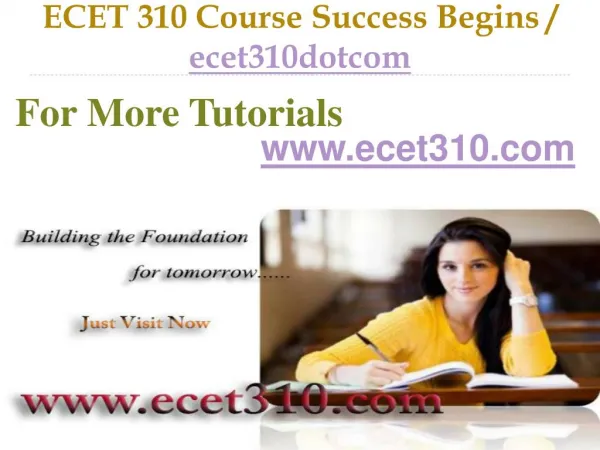 ECET 310 Course Success Begins / ecet310dotcom