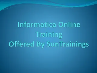Informatica online training-course content - slide 1