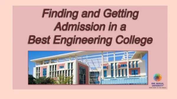 Finding and Getting Admission in a Best Engineering College
