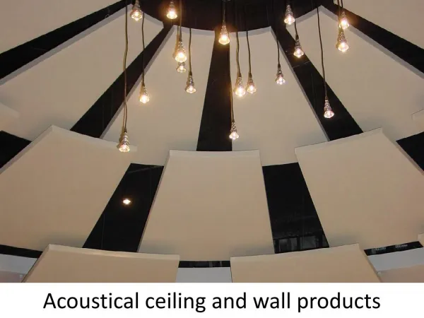 Acoustical ceiling and wall products