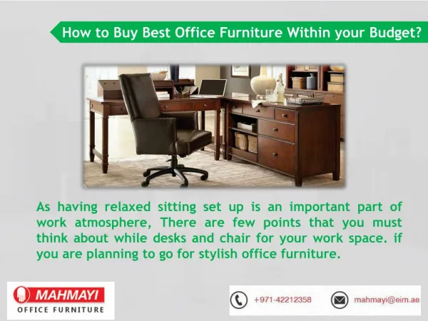 Get High Quality Stylish Office Furniture in Dubai