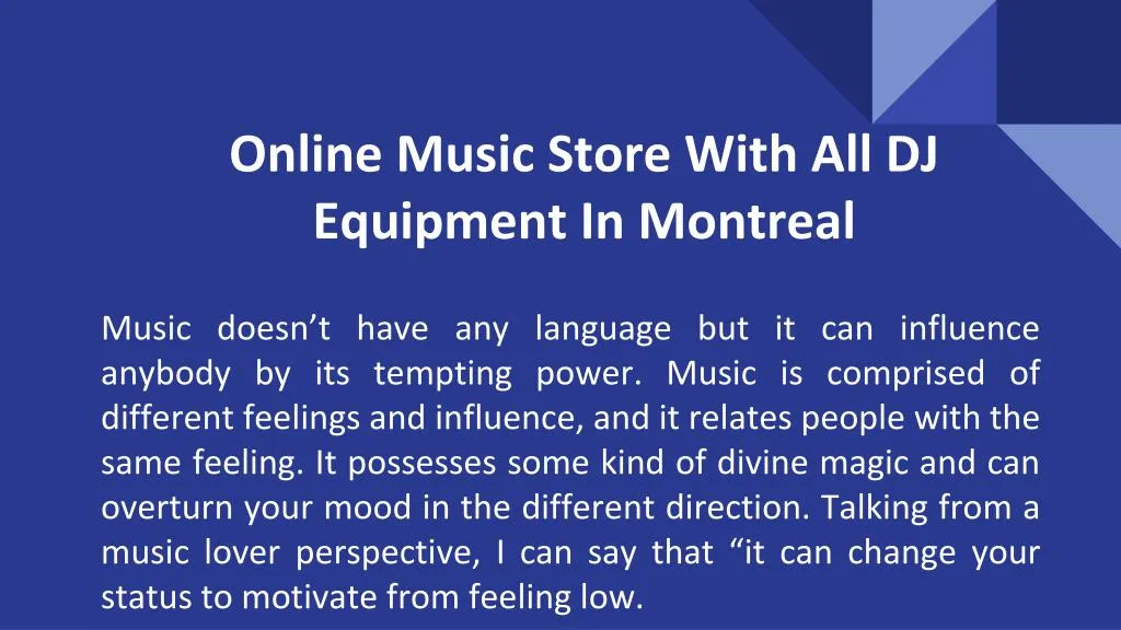 online music store with all dj equipment in montreal