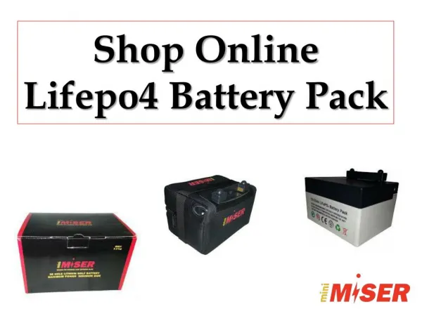 Shop Online Lifepo4 Battery Pack