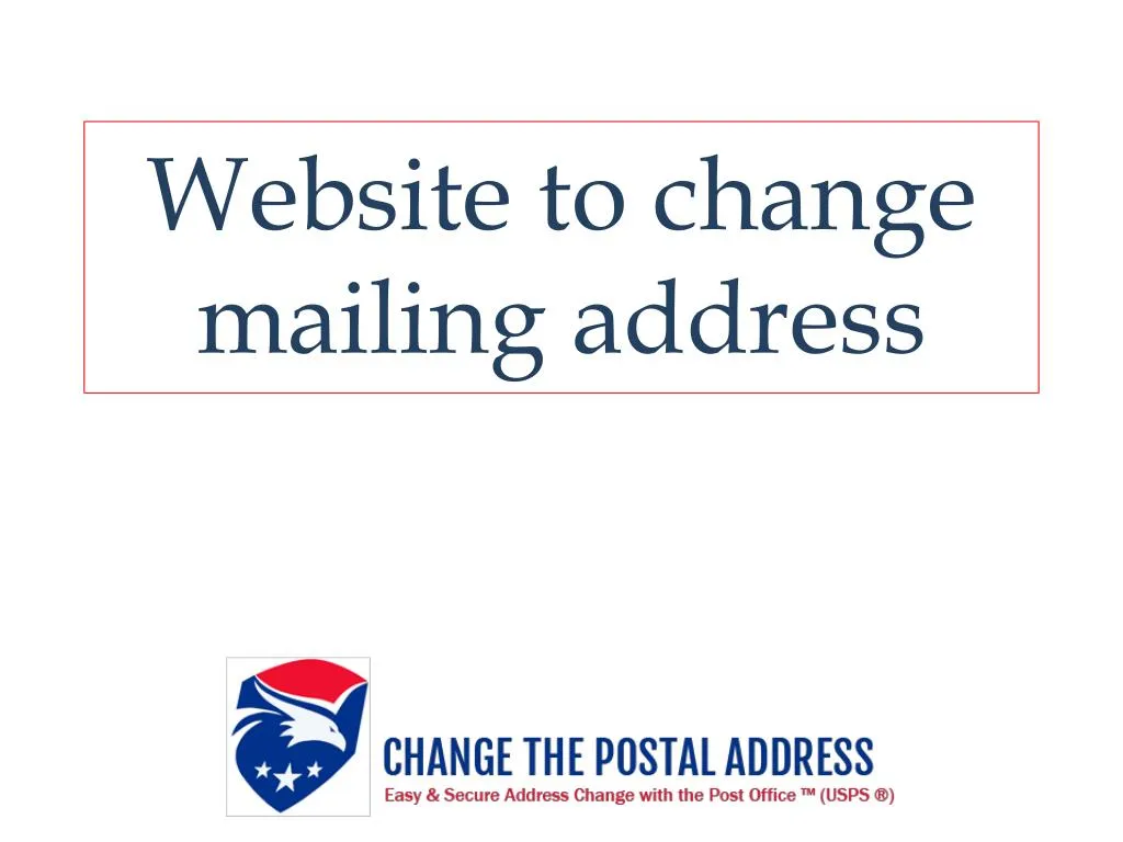 website to change mailing address