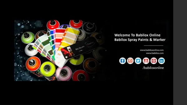 Babilox Spray Paints Manufacturer