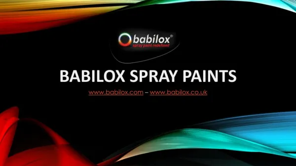 Babilox Spray Paints Private Label