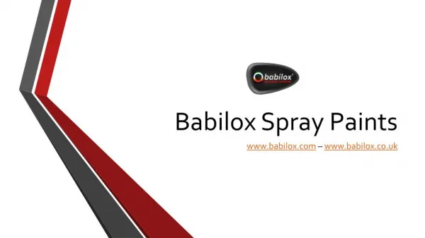 Babilox Spray Paints Wholesale
