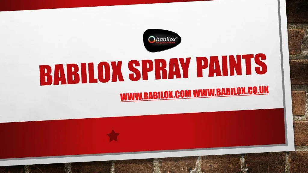 babilox spray paints