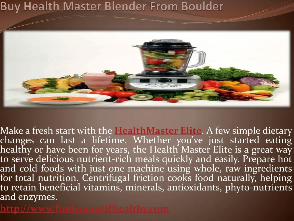 buy health master blender from boulder