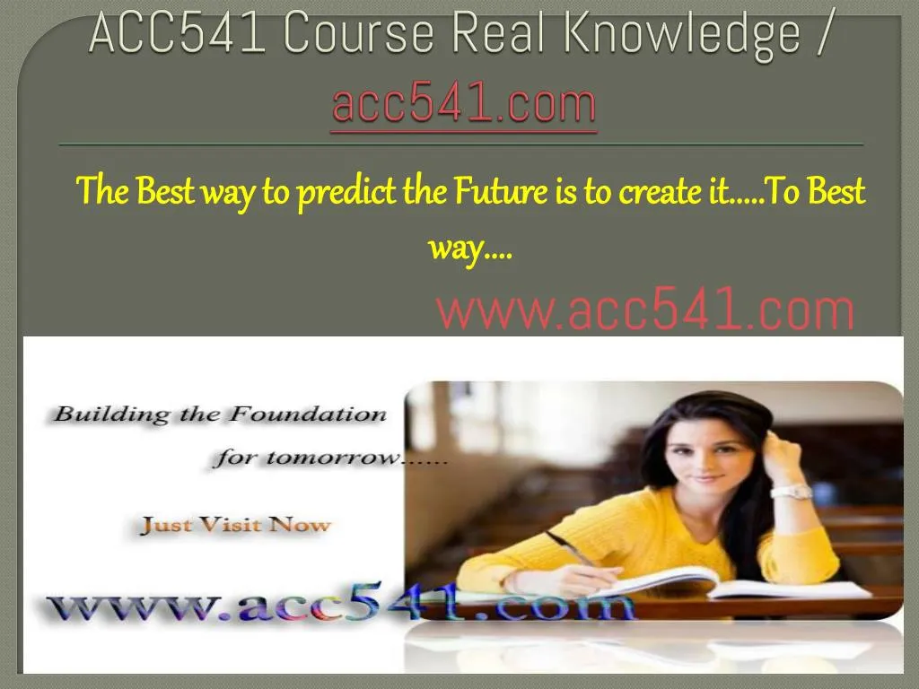 acc541 course real knowledge acc541 com