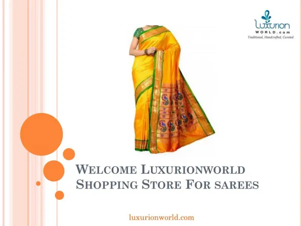 Buy Silk Saree Online in India - Luxurionworld