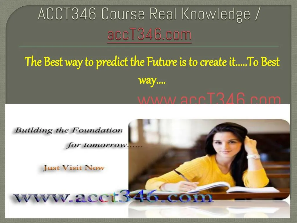 acct346 course real knowledge acct346 com