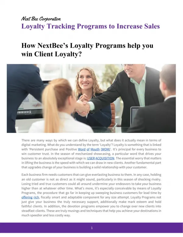 E-Book on Loyalty Tracking Programs to Increase Sales