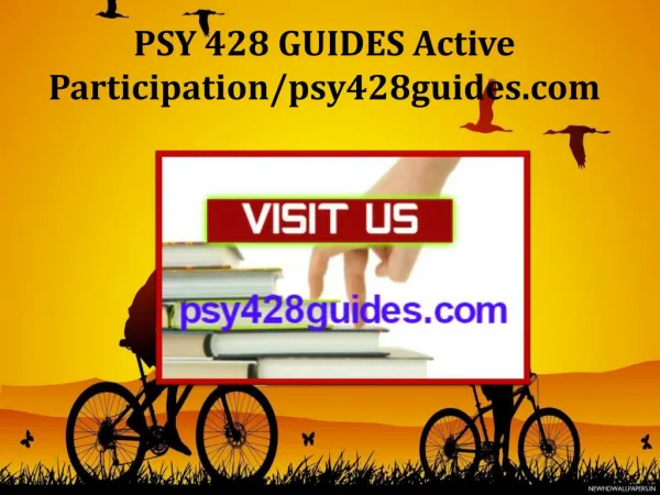 PSY 428 GUIDES Active Participation/psy428guides.com