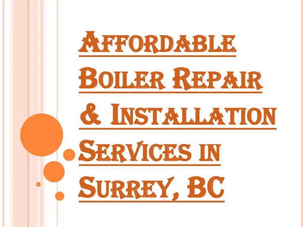 Professional & Affordable Boiler Repair and Installation Services