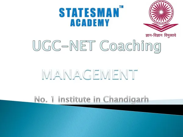 Join Statesman Academy For UGC Management Coaching in Chandigarh