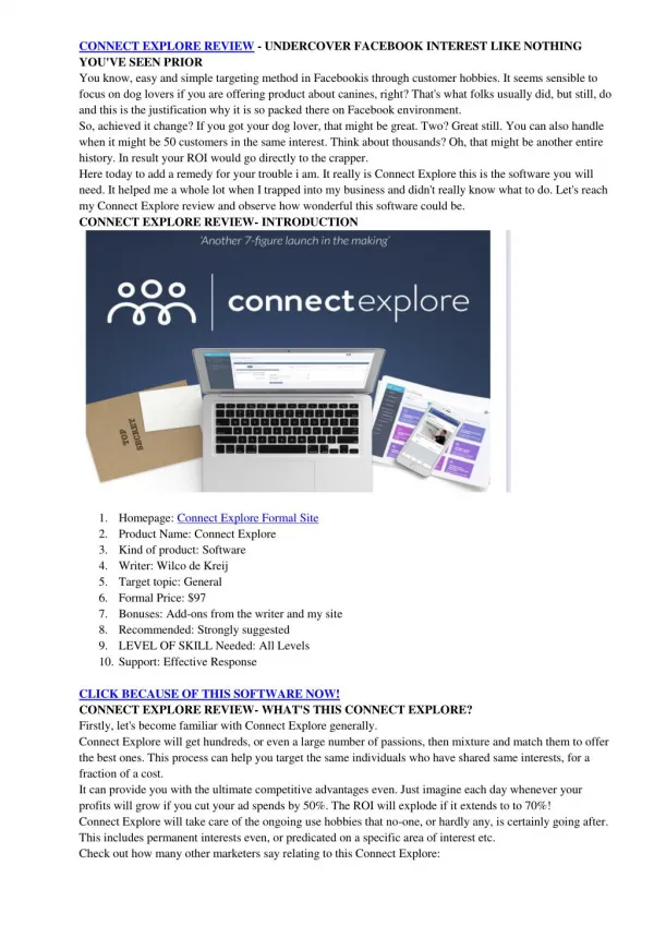 Connect Explore Review - Uncover Facebook interest like never before by Wilco de Kreij