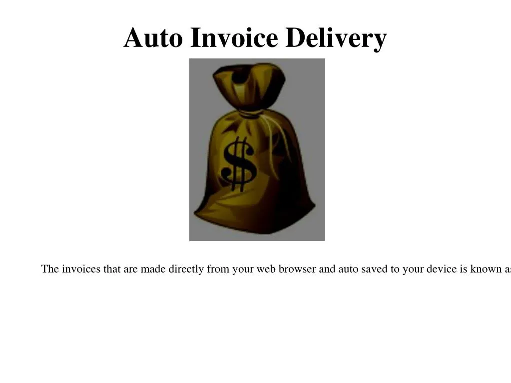 auto invoice delivery