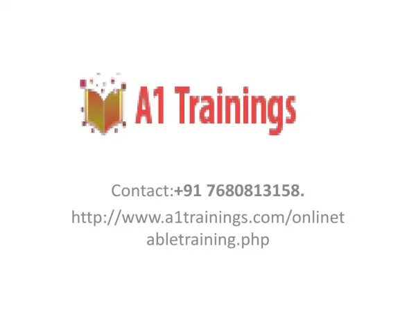 Tableau online trainings-course content
