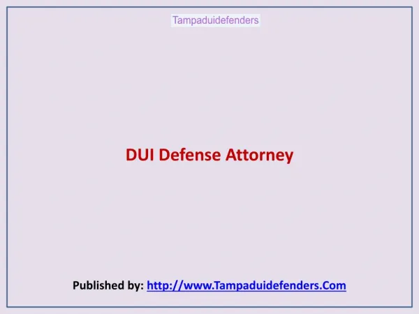 DUI Defense Attorney