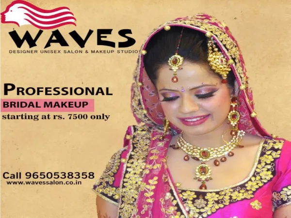 Get the best bridal makeup look on wedding day at Rs. 7500 only.