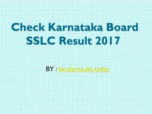 Know karnataka sslc results of 2017