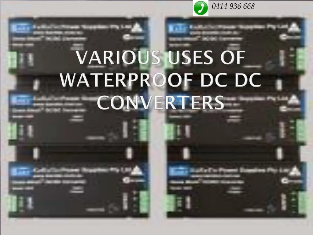 various uses of waterproof dc dc converters