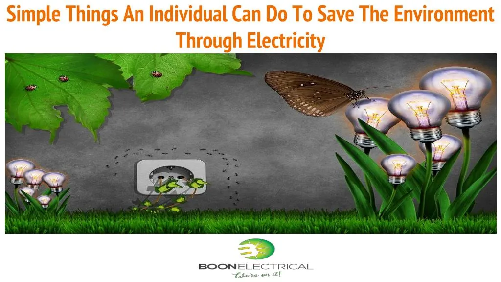 simple things an individual can do to save the environment through electricity