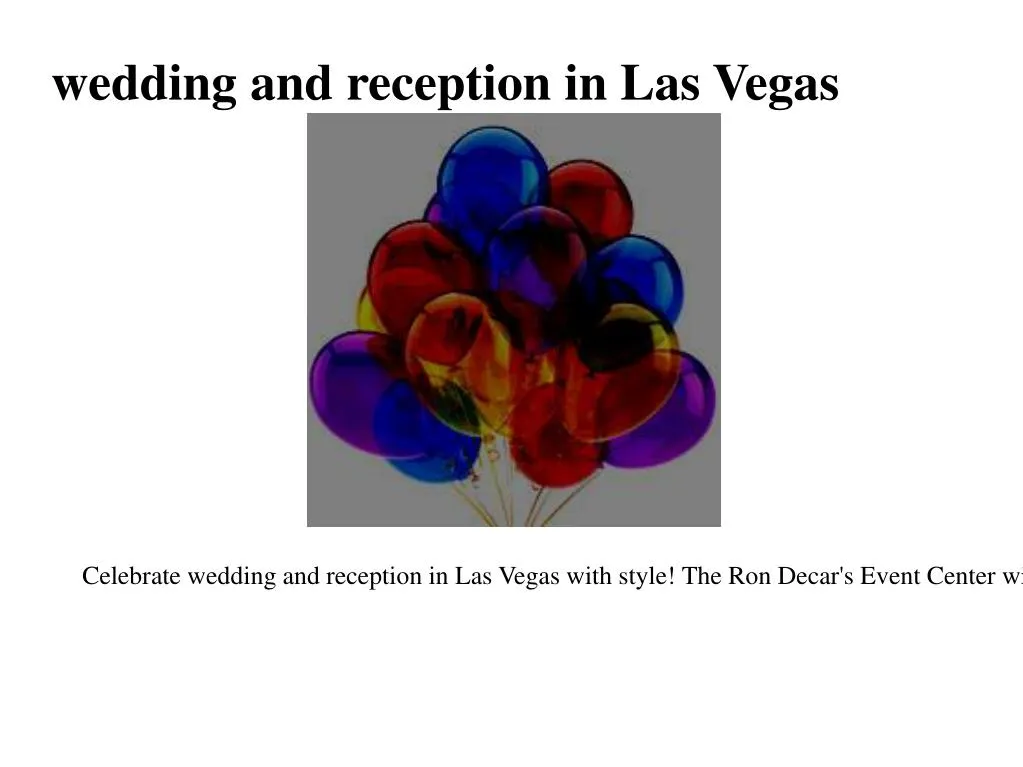 wedding and reception in las vegas