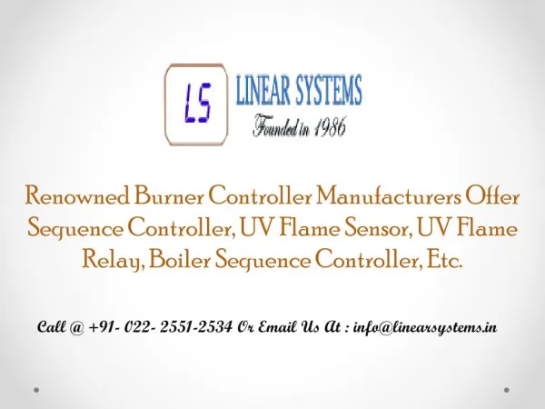 Sequence Controller Manufacturers
