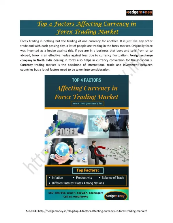Top 4 Factors Affecting Currency in Forex Trading Market