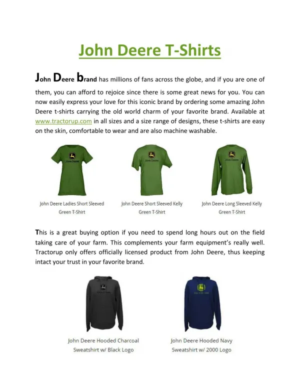John Deere T-Shirts