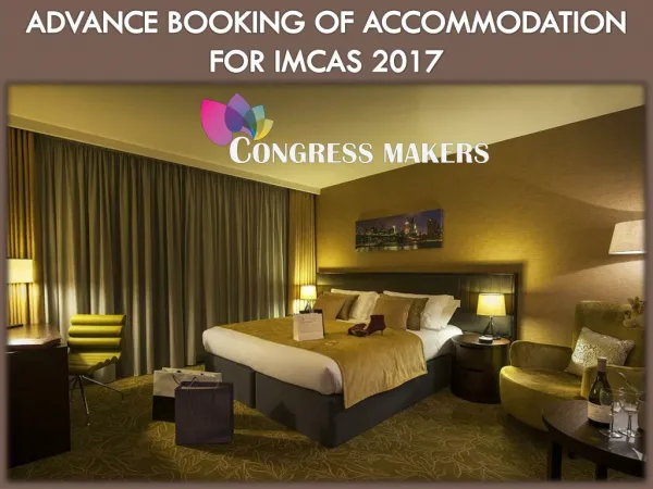 Advance Hotel Booking for IMCAS 2017 Paris
