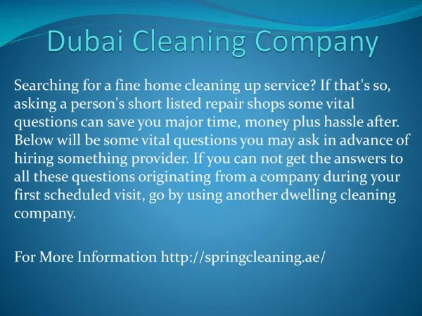 dubai cleaning company