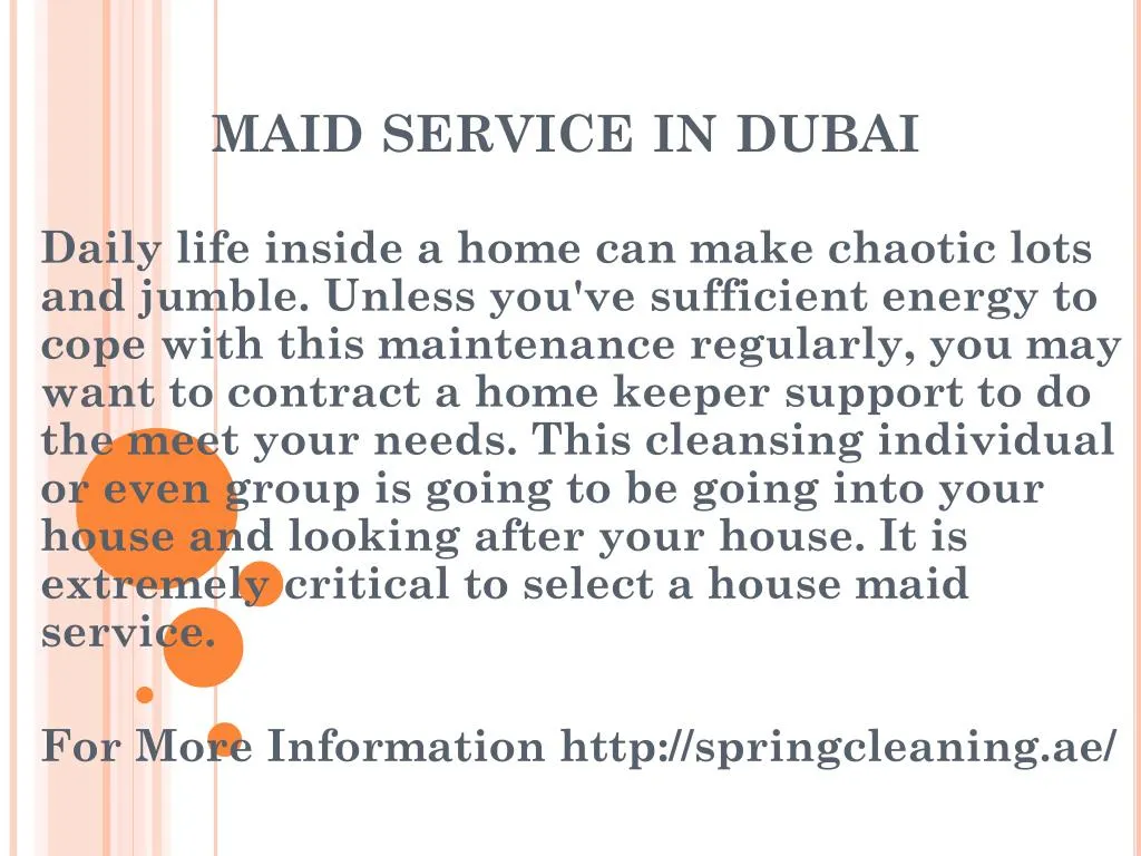 maid service in dubai