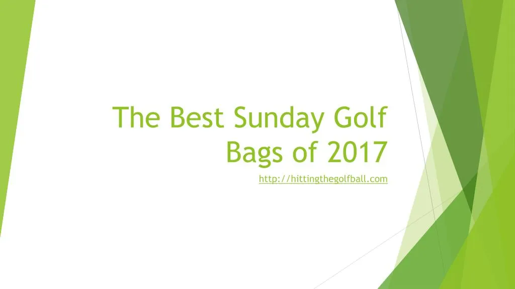 the best sunday golf bags of 2017