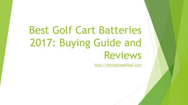 Best Golf Cart Batteries
