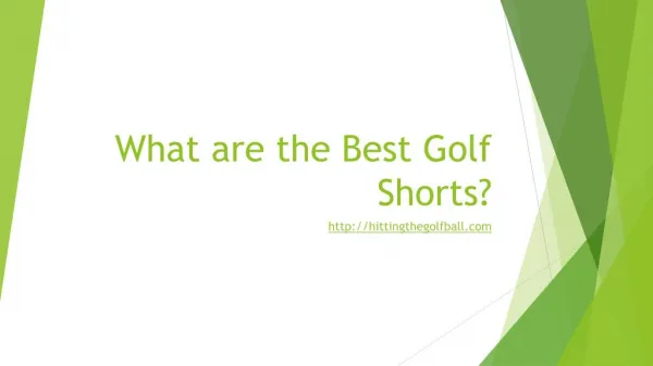 Best Golf Shorts