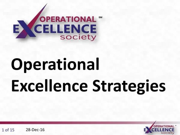 operational Excellence Strategy