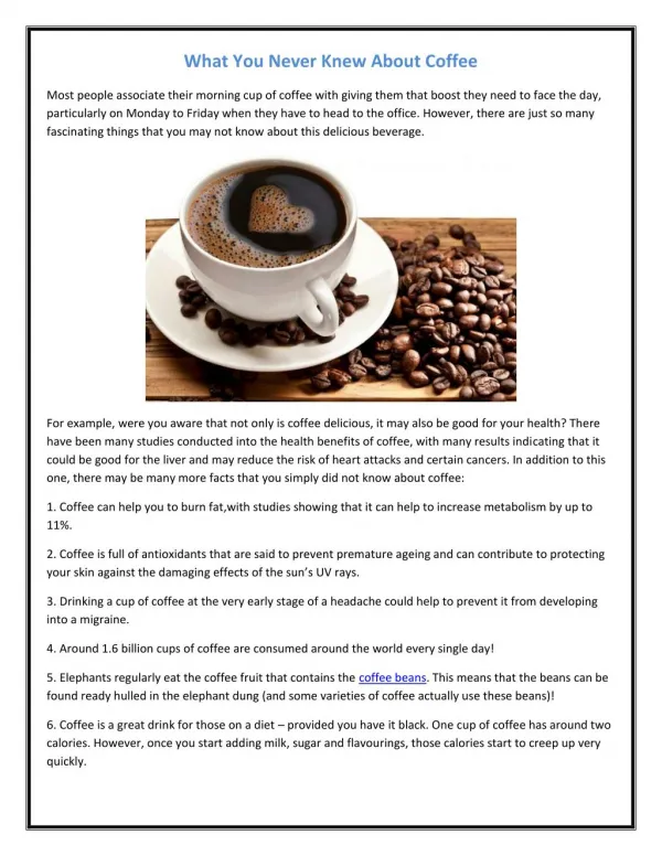 What You Never Knew About Coffee.pdf