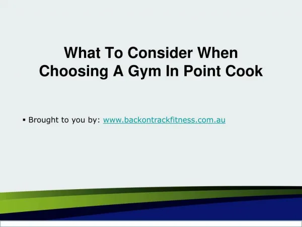What To Consider When Choosing A Gym In Point Cook