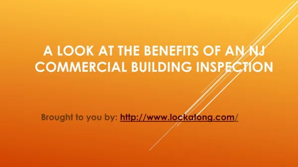 A Look At The Benefits Of An NJ Commercial Building Inspection