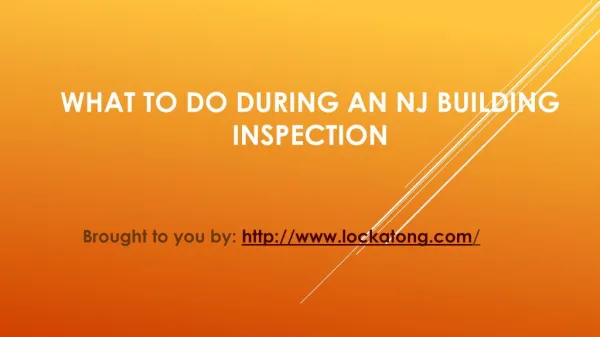 What To Do During An NJ Building Inspection